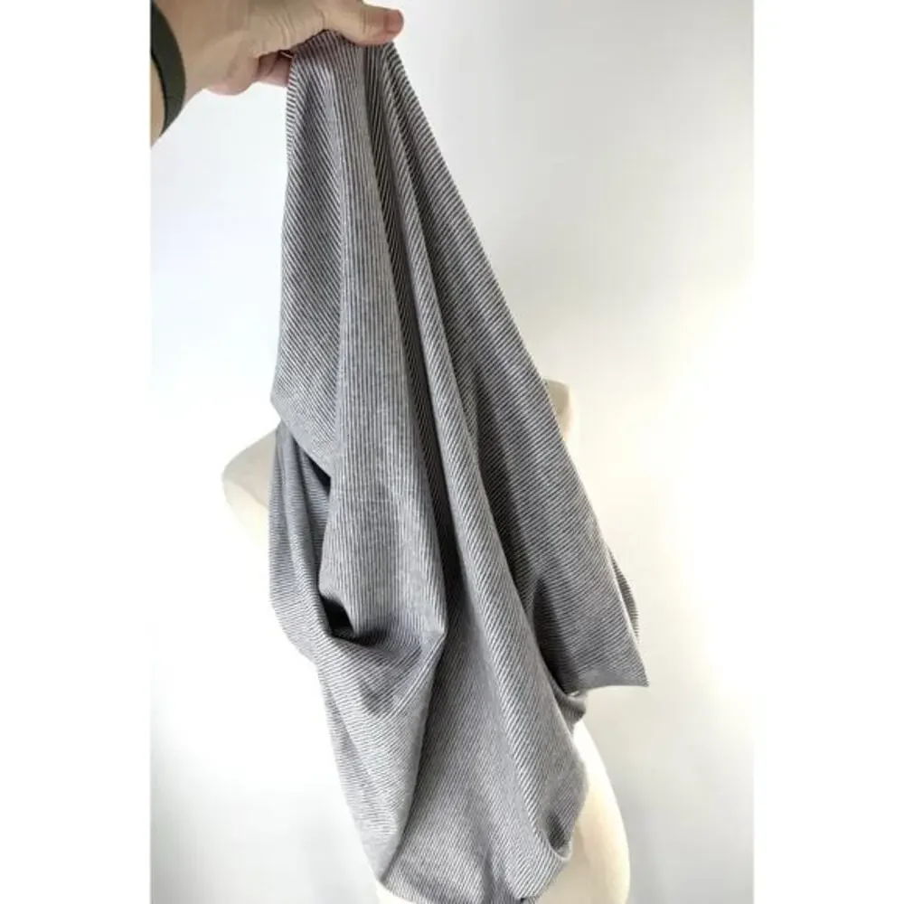 Lululemon Gray‎ Striped Vinyasa Infinity Scarf Convertible Wrap Women's